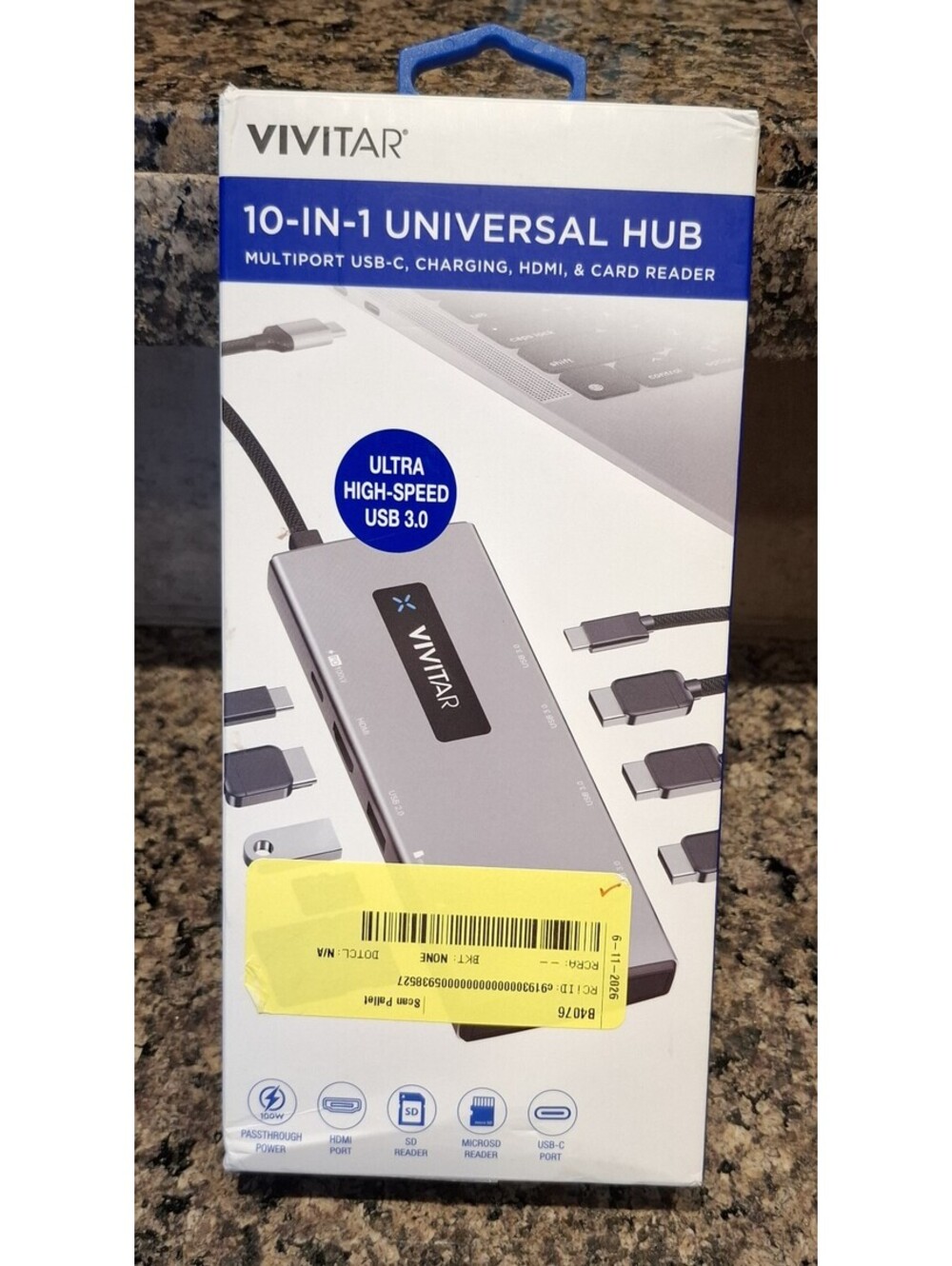 NEW Vivitar 10-In-1 Universal Hub Multiport USB-C Charging HDMI SD Card Reader